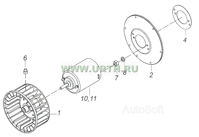 5320-8118069 Колесо рабочее с электродвигателем